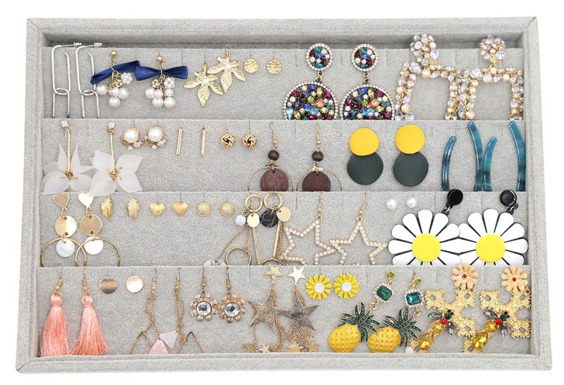Stratalife Earring Organizer Tray Stud Earring Organizer Stackable Earring Tray Jewelry Earring Holder Display Drawer Organizer for Earrings Stud Earrings Storage Drawer Inserts - Image 1